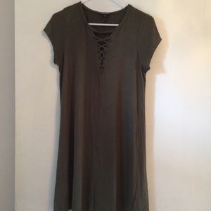 Express Short Sleeve Dress Size Small Dark Green